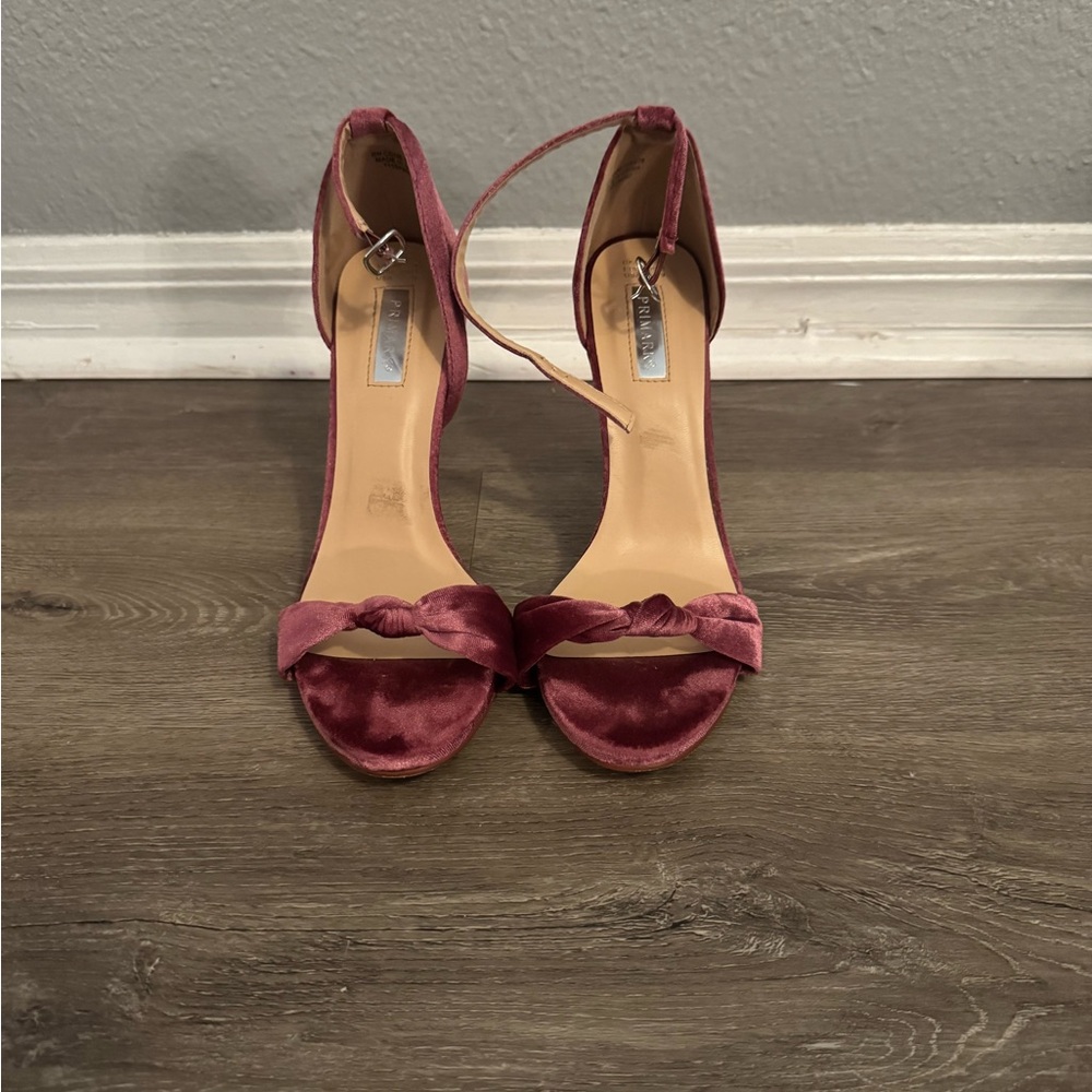 Primark Burgundy Velvet Women's Heels